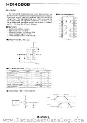 HD14050B datasheet pdf Hitachi Semiconductor