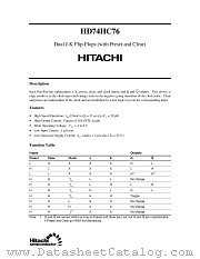 HD74HC76 datasheet pdf Hitachi Semiconductor