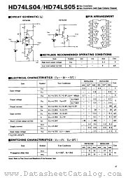 HD74LS04 datasheet pdf Hitachi Semiconductor