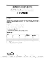 HD74HC541 datasheet pdf Hitachi Semiconductor