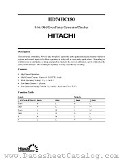 HD74HC180 datasheet pdf Hitachi Semiconductor