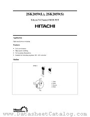 2SK2059S datasheet pdf Hitachi Semiconductor