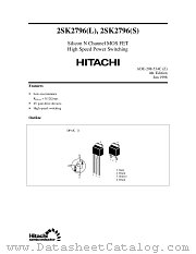 2SK2796L datasheet pdf Hitachi Semiconductor