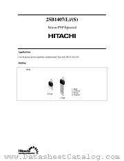 2SB1407S datasheet pdf Hitachi Semiconductor
