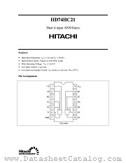 HD74HC21 datasheet pdf Hitachi Semiconductor