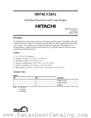 HD74LV245A datasheet pdf Hitachi Semiconductor