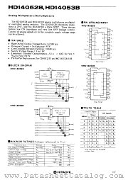 HD14053B datasheet pdf Hitachi Semiconductor