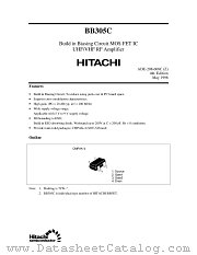 BB305C datasheet pdf Hitachi Semiconductor