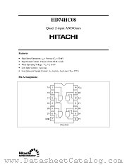 HD74HC08 datasheet pdf Hitachi Semiconductor