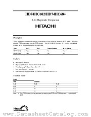 HD74HC684 datasheet pdf Hitachi Semiconductor