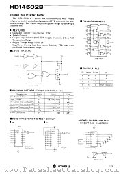HD14502B datasheet pdf Hitachi Semiconductor