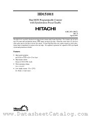 HD151011 datasheet pdf Hitachi Semiconductor
