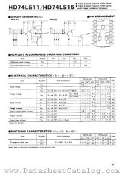HD74LS11 datasheet pdf Hitachi Semiconductor