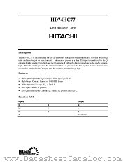 HD74HC77 datasheet pdf Hitachi Semiconductor