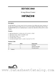 HD74HC4060 datasheet pdf Hitachi Semiconductor