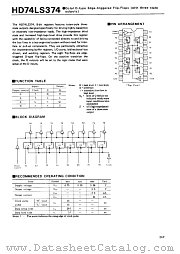 HD74LS374 datasheet pdf Hitachi Semiconductor