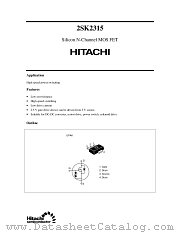 2SK2315 datasheet pdf Hitachi Semiconductor
