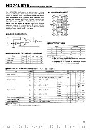 HD74LS75 datasheet pdf Hitachi Semiconductor
