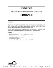 HD74HC137 datasheet pdf Hitachi Semiconductor