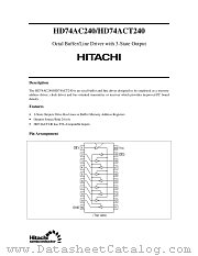 HD74ACT240 datasheet pdf Hitachi Semiconductor