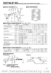 HD74LS132 datasheet pdf Hitachi Semiconductor