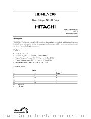HD74LVC00 datasheet pdf Hitachi Semiconductor