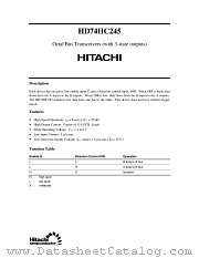 HD74HC245 datasheet pdf Hitachi Semiconductor