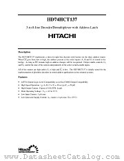 HD74HCT137 datasheet pdf Hitachi Semiconductor
