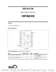 HD74AC08 datasheet pdf Hitachi Semiconductor