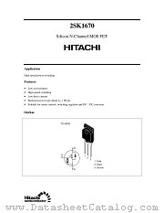2SK1670 datasheet pdf Hitachi Semiconductor
