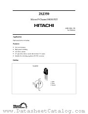 2SJ350 datasheet pdf Hitachi Semiconductor
