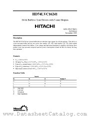 HD74LVC16241 datasheet pdf Hitachi Semiconductor