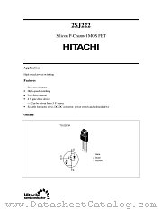 2SJ222 datasheet pdf Hitachi Semiconductor