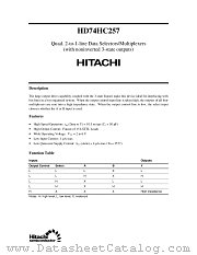 HD74HC257 datasheet pdf Hitachi Semiconductor