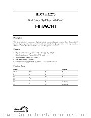 HD74HC273 datasheet pdf Hitachi Semiconductor