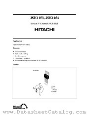 2SK1153 datasheet pdf Hitachi Semiconductor