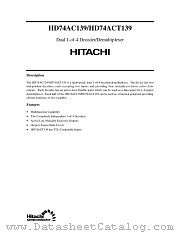 HD74ACT139 datasheet pdf Hitachi Semiconductor