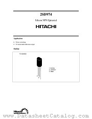2SD974 datasheet pdf Hitachi Semiconductor