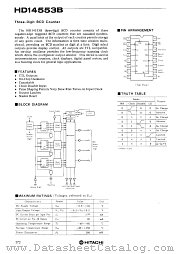 HD14553B datasheet pdf Hitachi Semiconductor