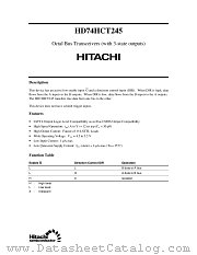 HD74HCT245 datasheet pdf Hitachi Semiconductor