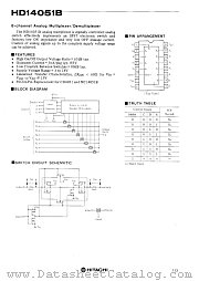 HD14051B datasheet pdf Hitachi Semiconductor