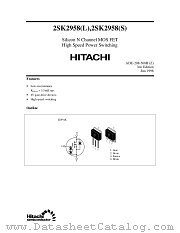 2SK2958L datasheet pdf Hitachi Semiconductor
