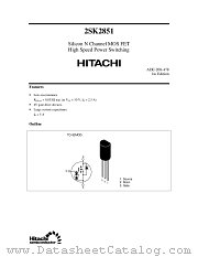 2SK2851 datasheet pdf Hitachi Semiconductor