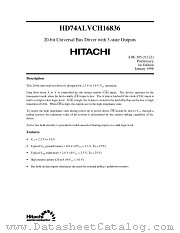 HD74ALVCH16836 datasheet pdf Hitachi Semiconductor
