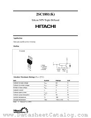 2SC1881K datasheet pdf Hitachi Semiconductor