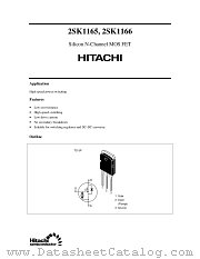 2SK1166 datasheet pdf Hitachi Semiconductor