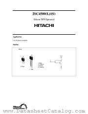 2SC4500S datasheet pdf Hitachi Semiconductor