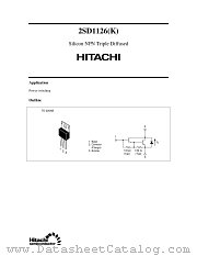 2SD1126K datasheet pdf Hitachi Semiconductor
