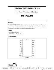 HD74ACT283 datasheet pdf Hitachi Semiconductor