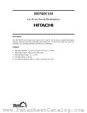 HD74HC154 datasheet pdf Hitachi Semiconductor